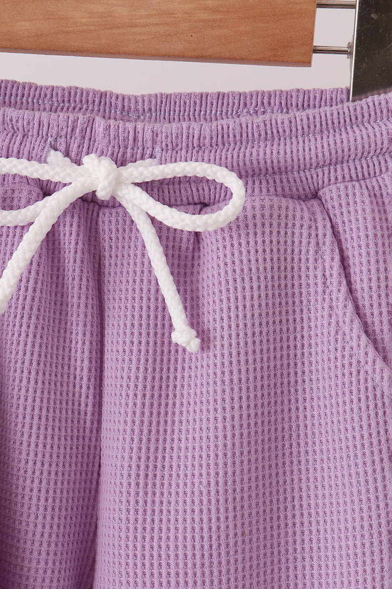 Lavender scalloped pants set