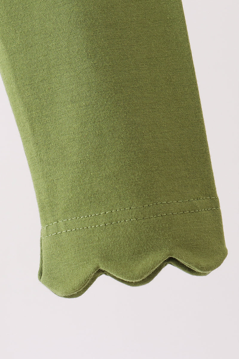 Forest scalloped leggings