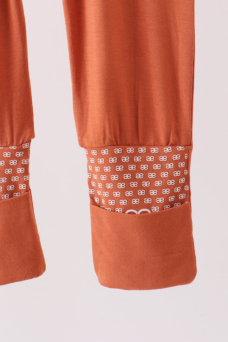 Caramel zipper bamboo anti-slip romper