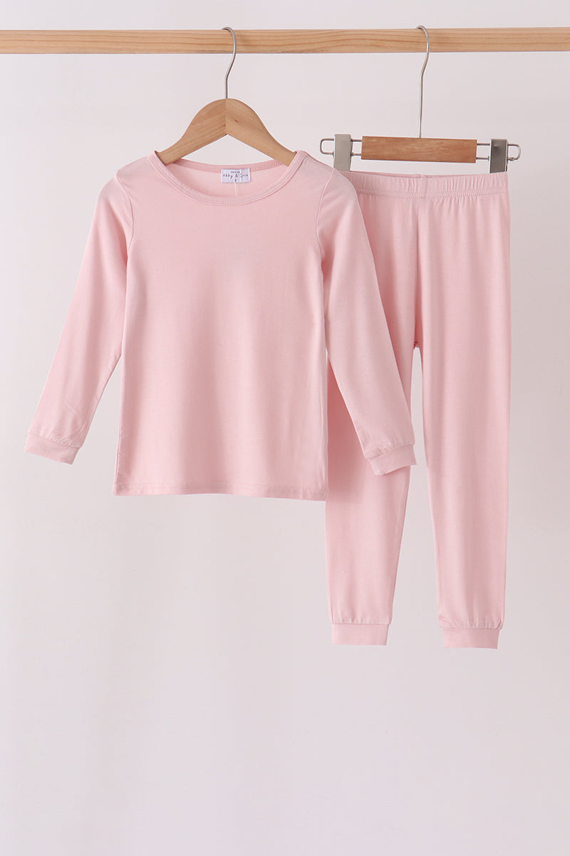 Pink bamboo pajama set