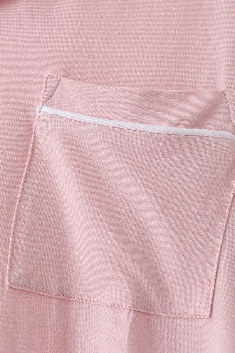 Pink bamboo mom pajama set