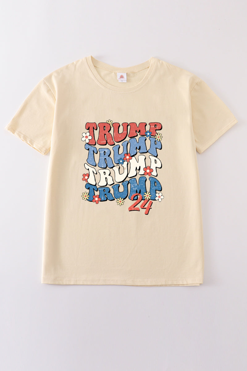 Beige Trump t-shirt Adult Kids and baby bubble
