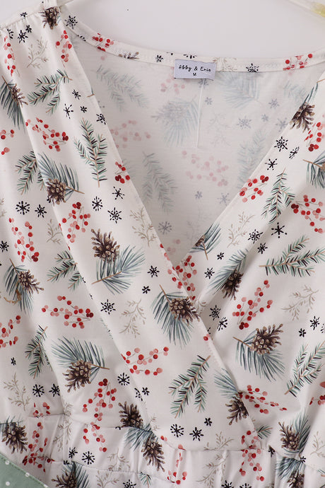 Sage bow tie mom dress