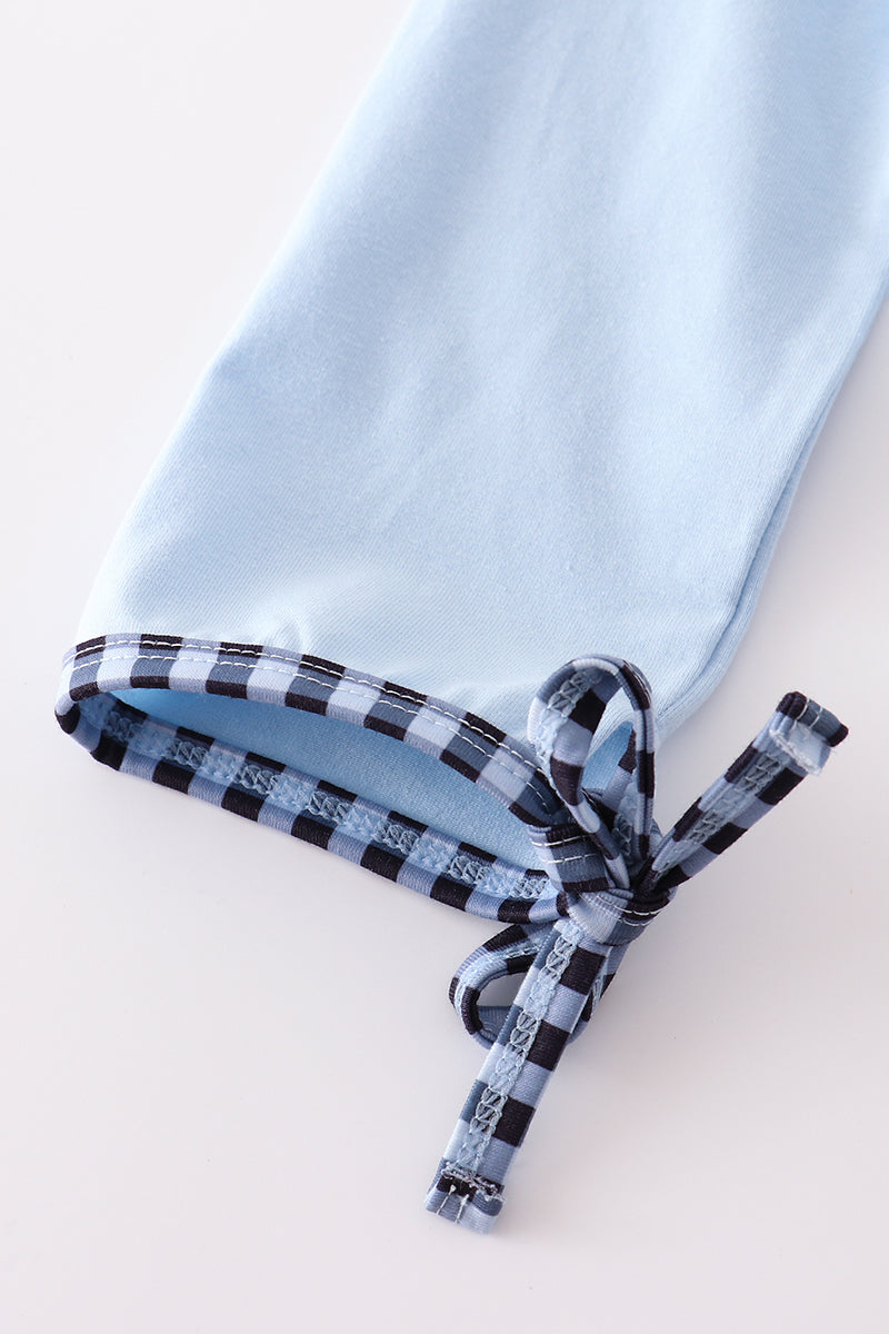 Blue believe embroidery dress