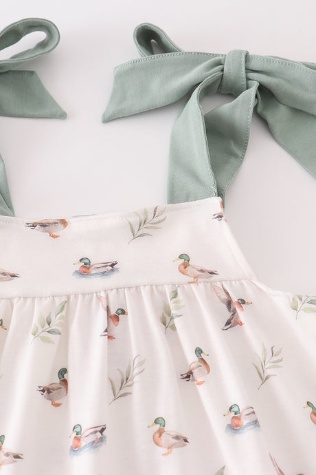 Green duck print set