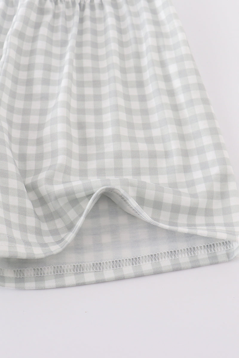 Blue farm chicken embroidery set