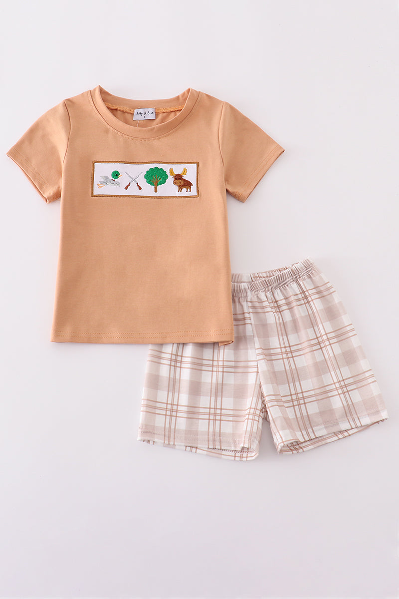 Khaki go hunting embroidery set
