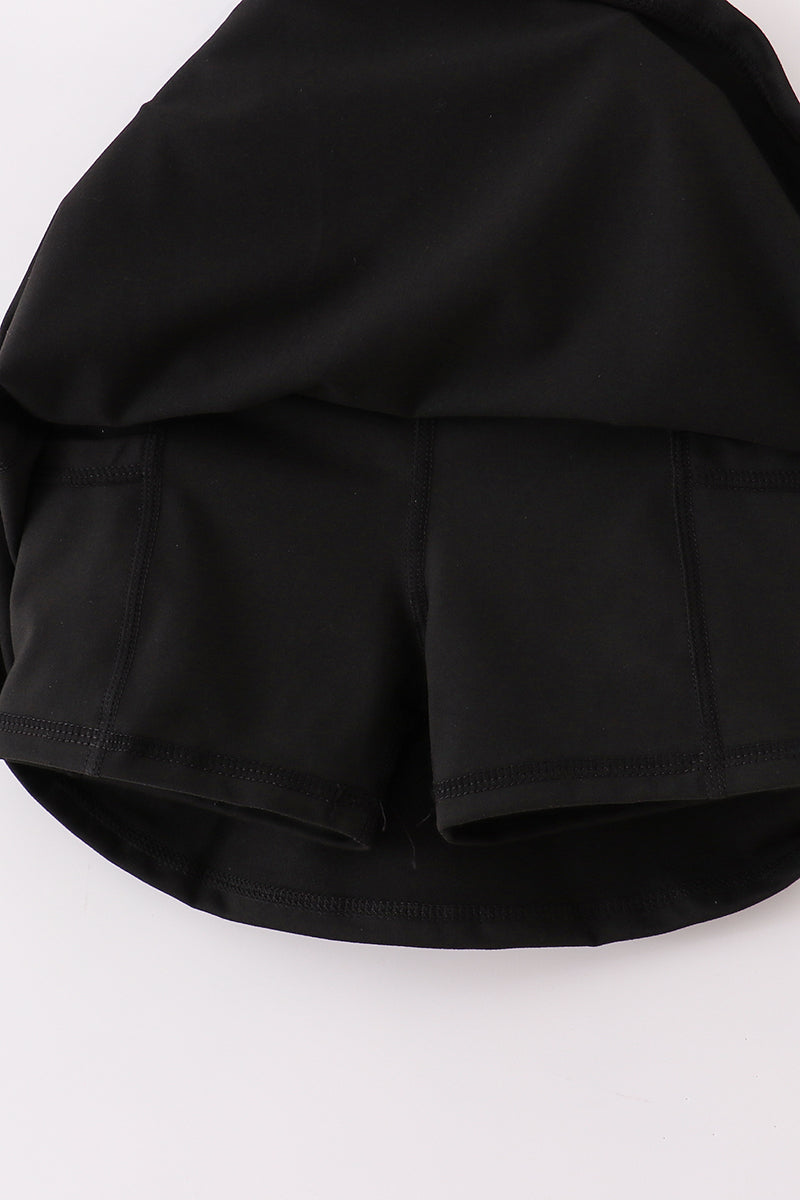 Black mom&me active skorts