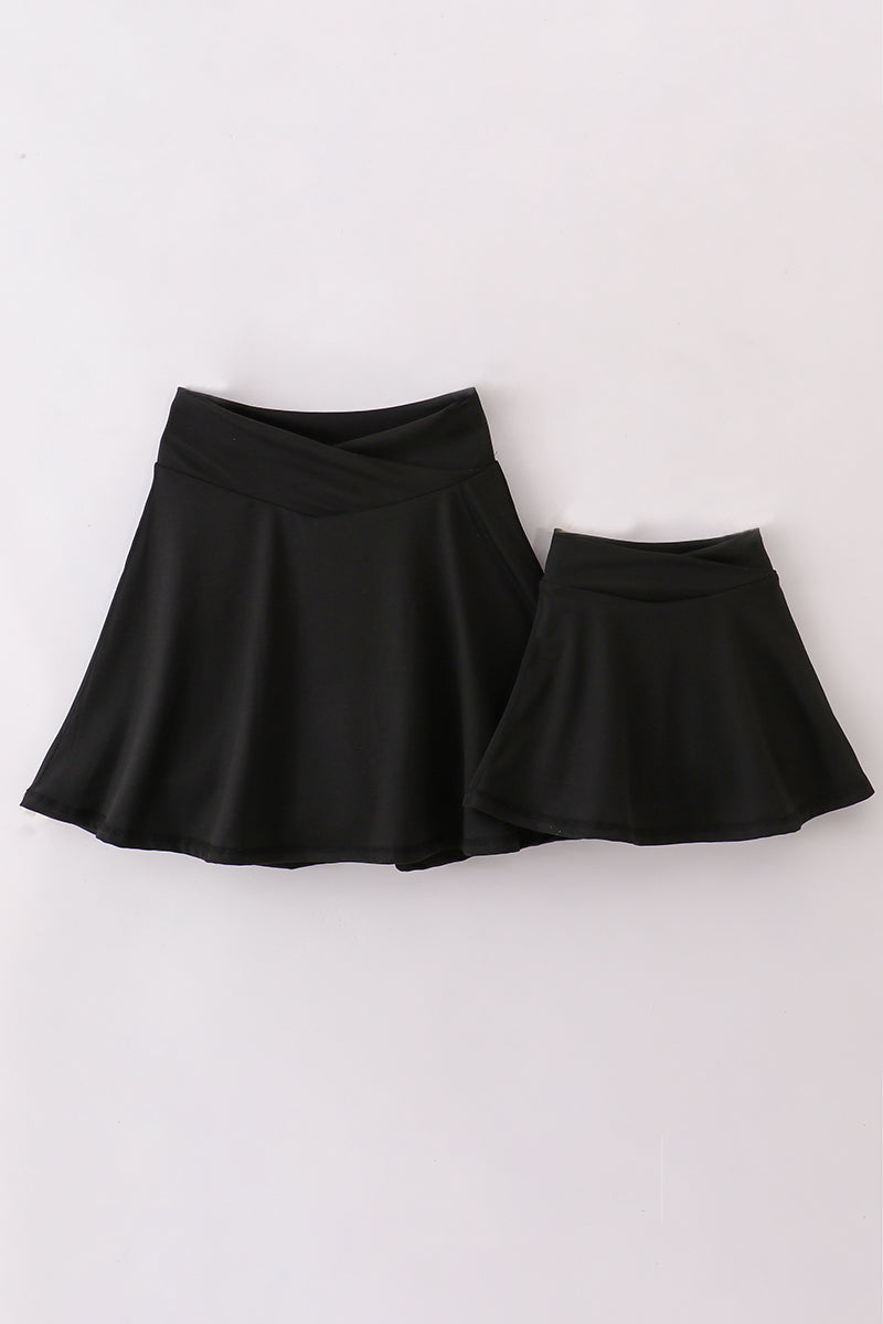 Black mom&me active skorts