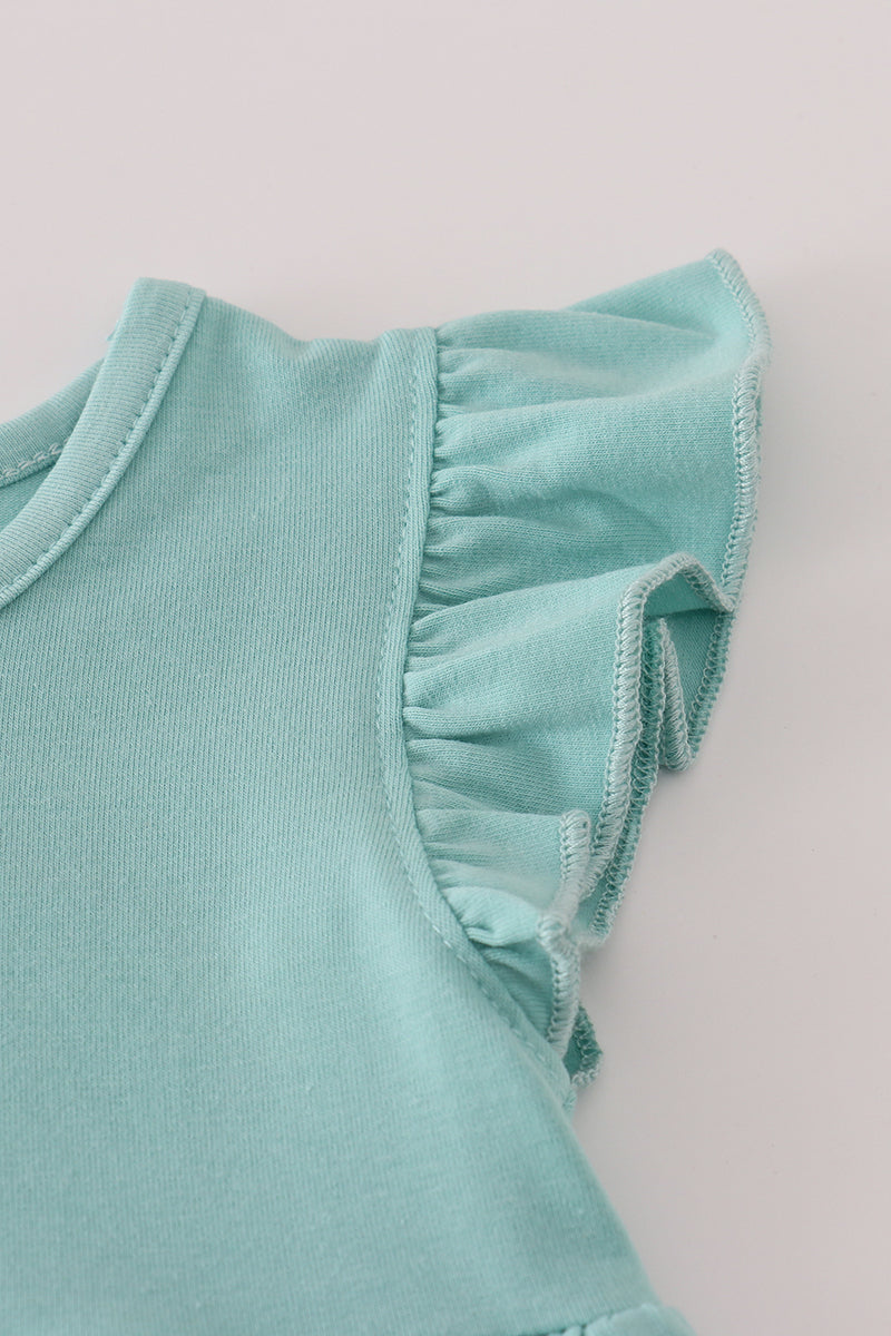 Sage floral bloomer set