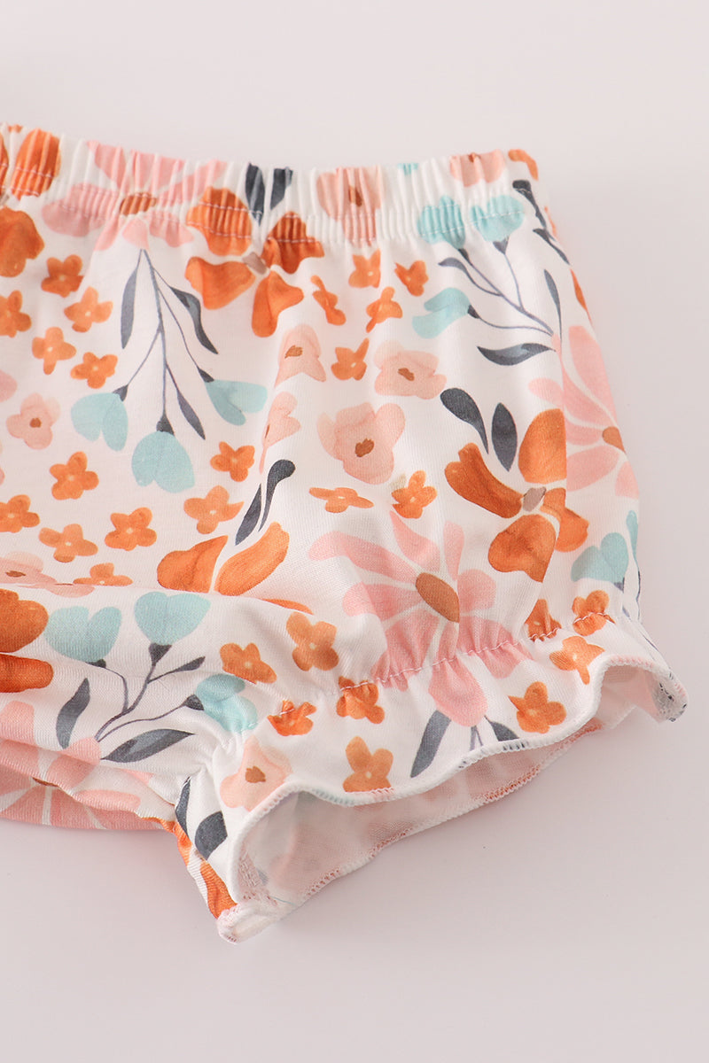 Sage floral bloomer set