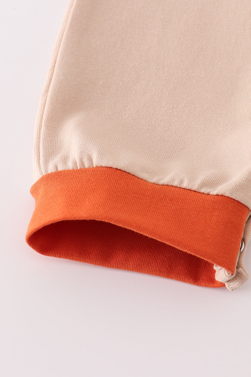 Rust isaiah embroidery romper