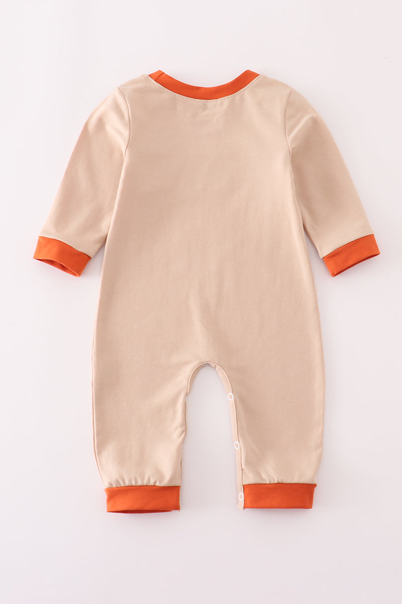 Rust isaiah embroidery romper