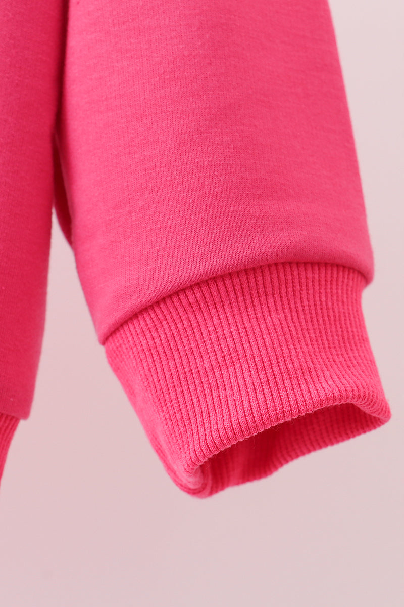 Megenta christmas tree sequin mom&me top