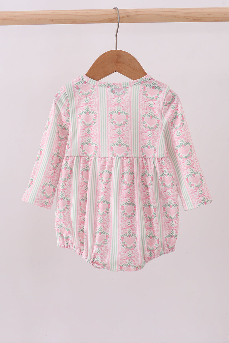 Pink bow floral bubble