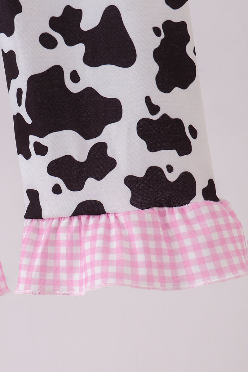 Black cow bow jumpsuit