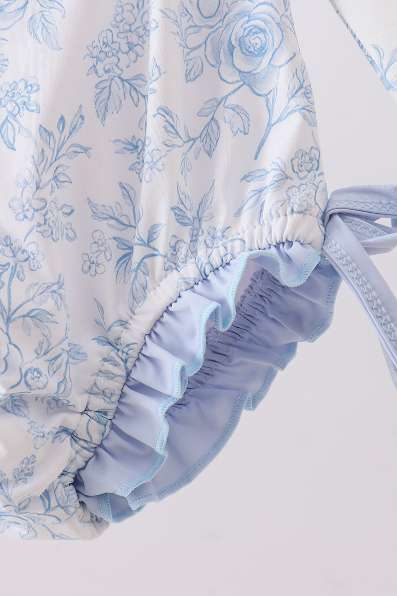 Blue whale applique rashguard