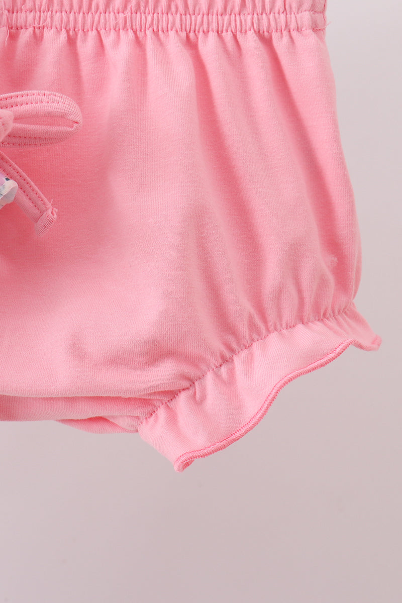 Summer garden smocked ruffle bloomer set