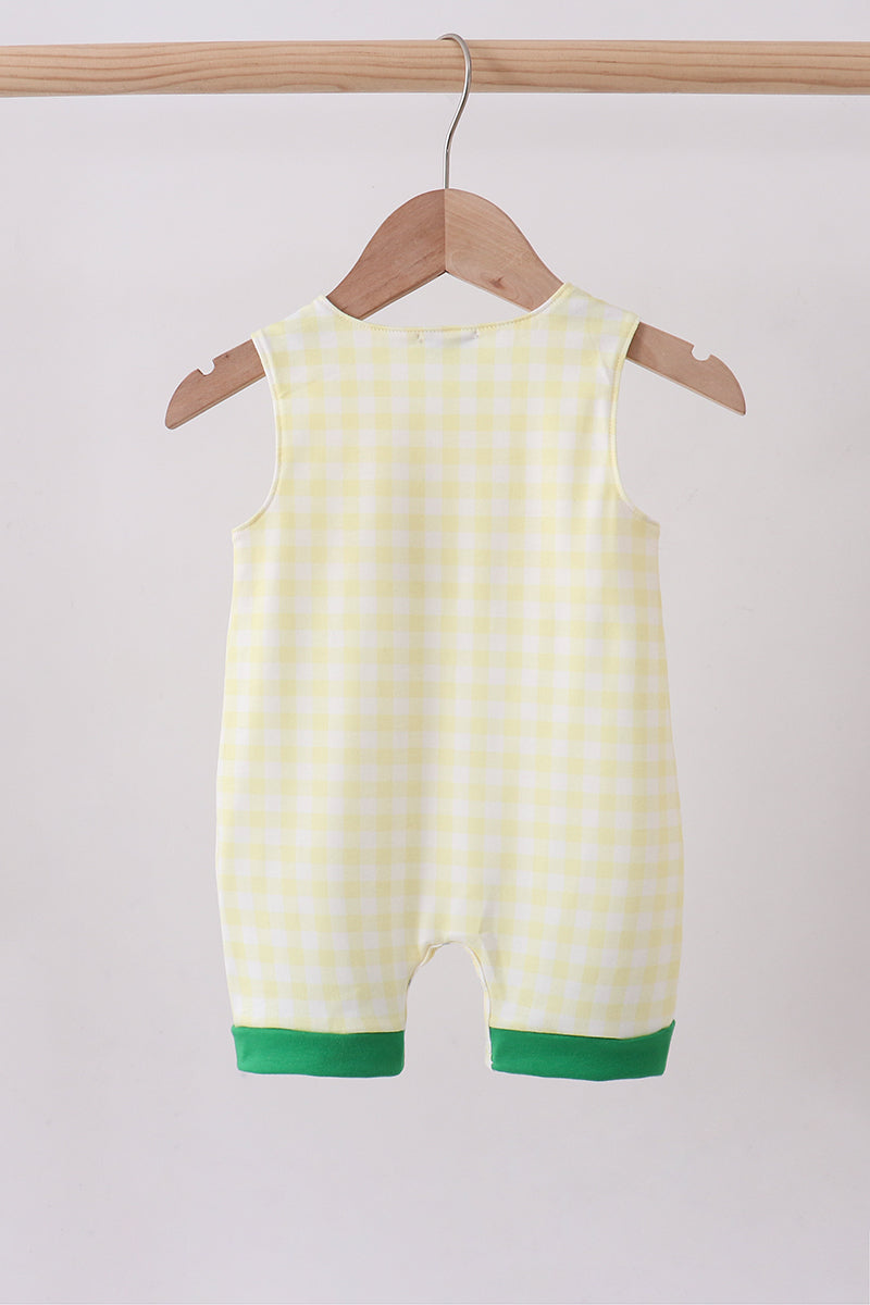 Yellow golf smocked gingham jonjon