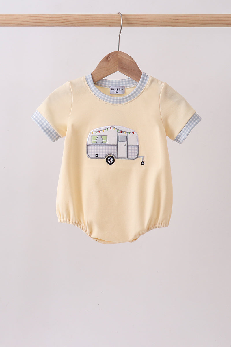 Khaki camper applique bubble