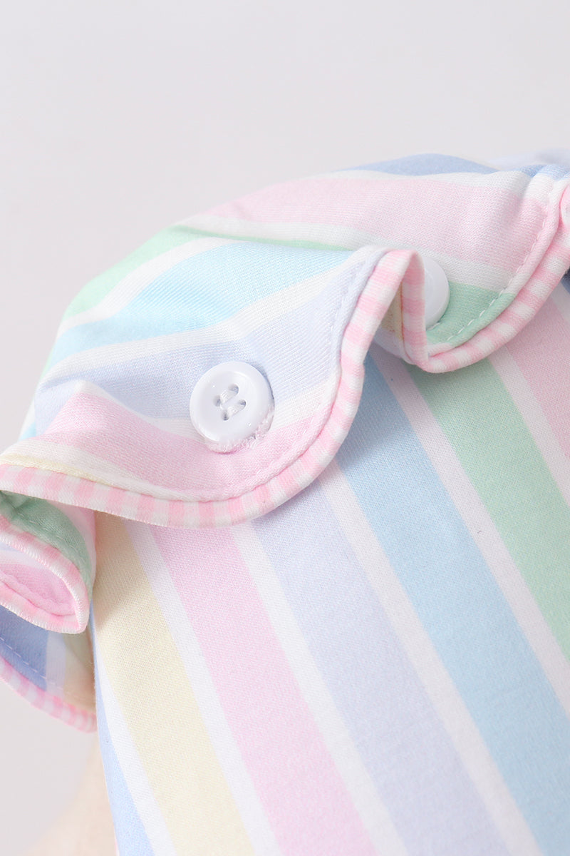 Rainbow stripe bonnet