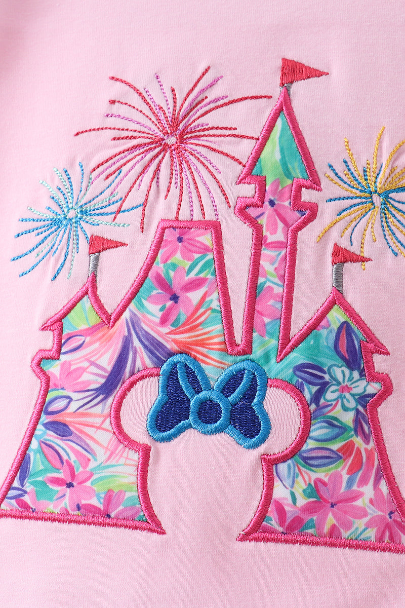Pink Castle Applique Bloomer Set