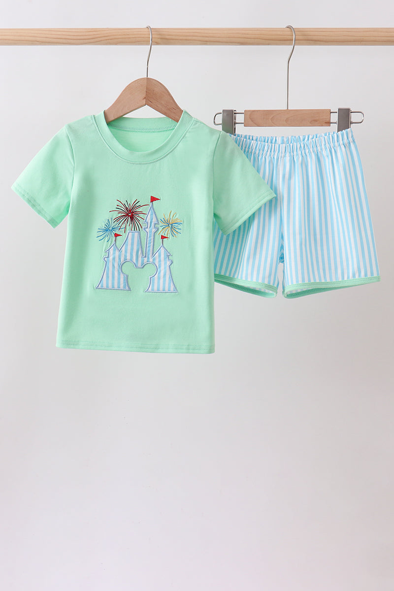 Green Castle Applique Set