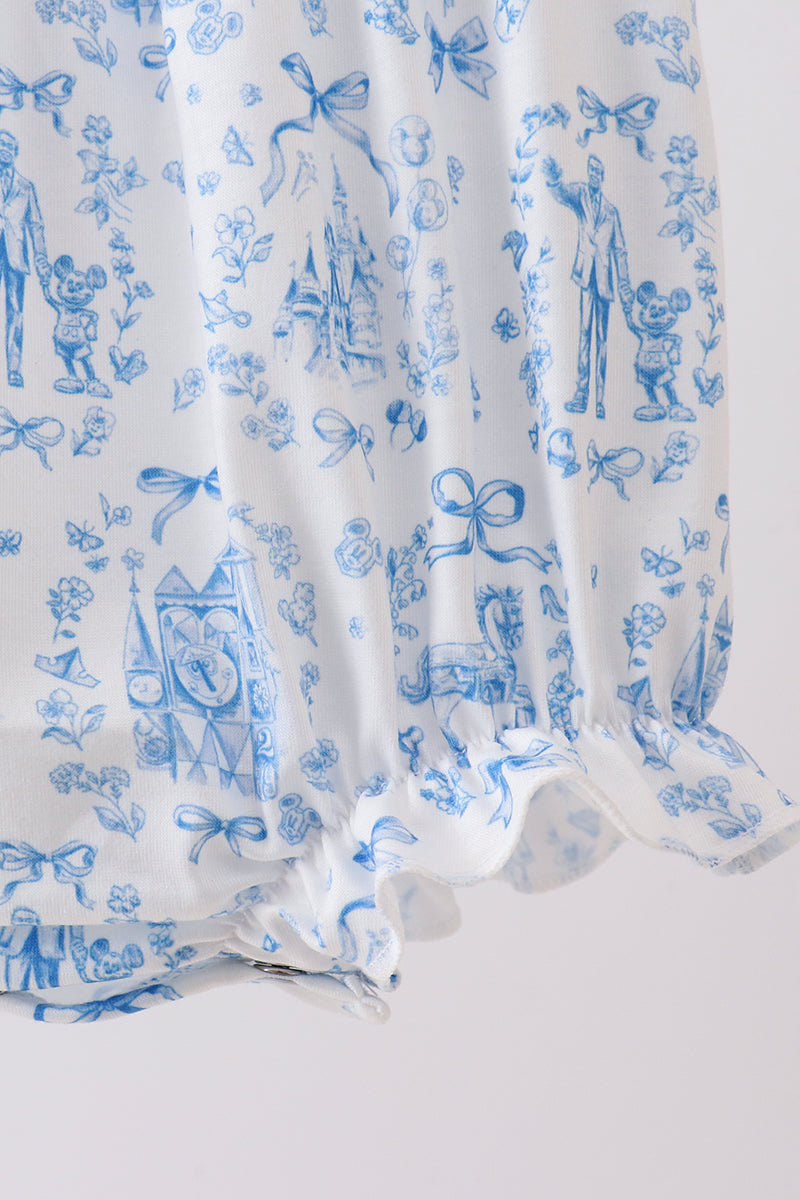 Blue Castle Smocked Ruffle Bubble