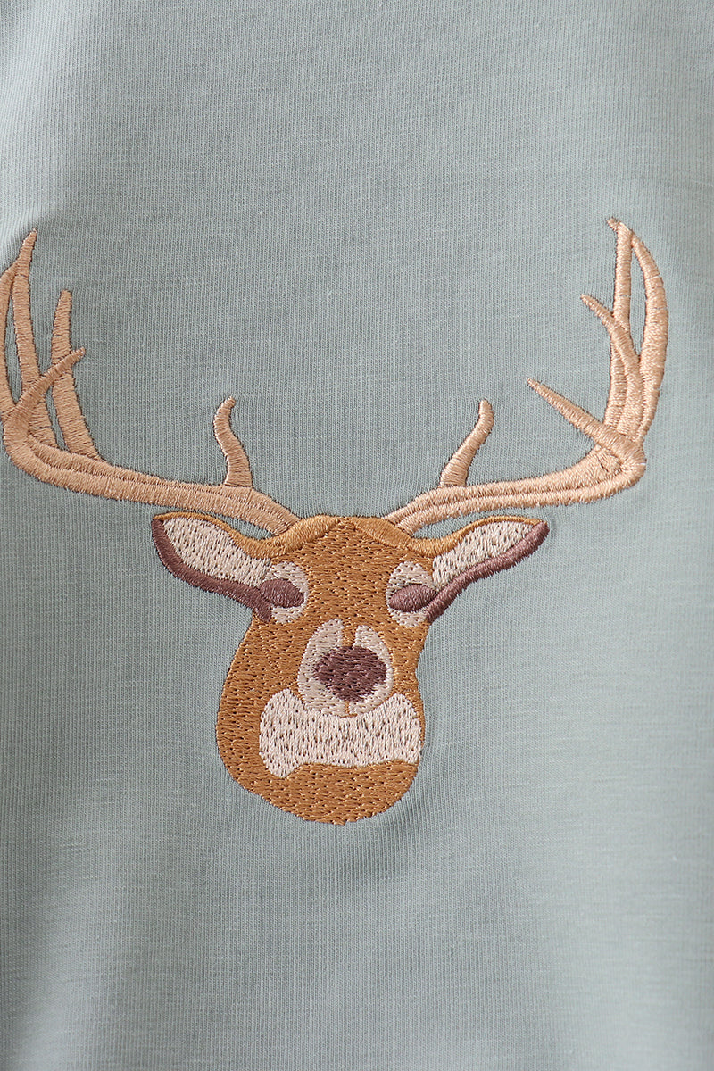 Sage Deer Embroidery Bubble