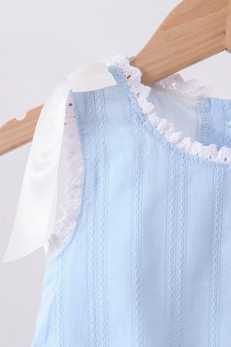 Blue Jacquard Lace Bubble