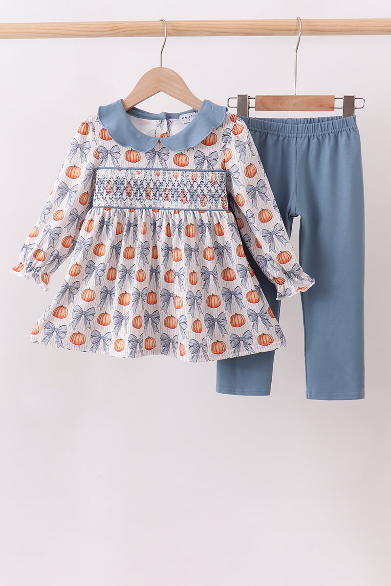 Blue Pumpkin Smocked Pants Set