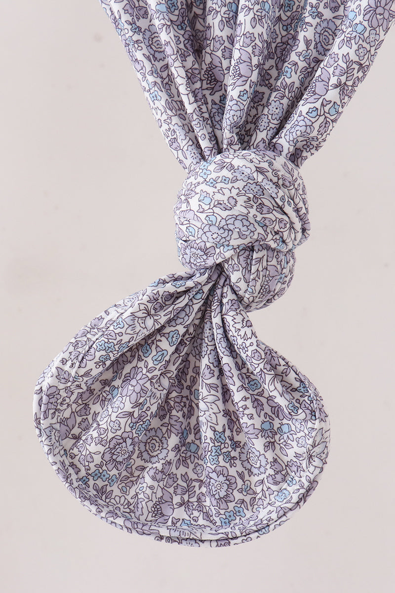Navy Floral Gown