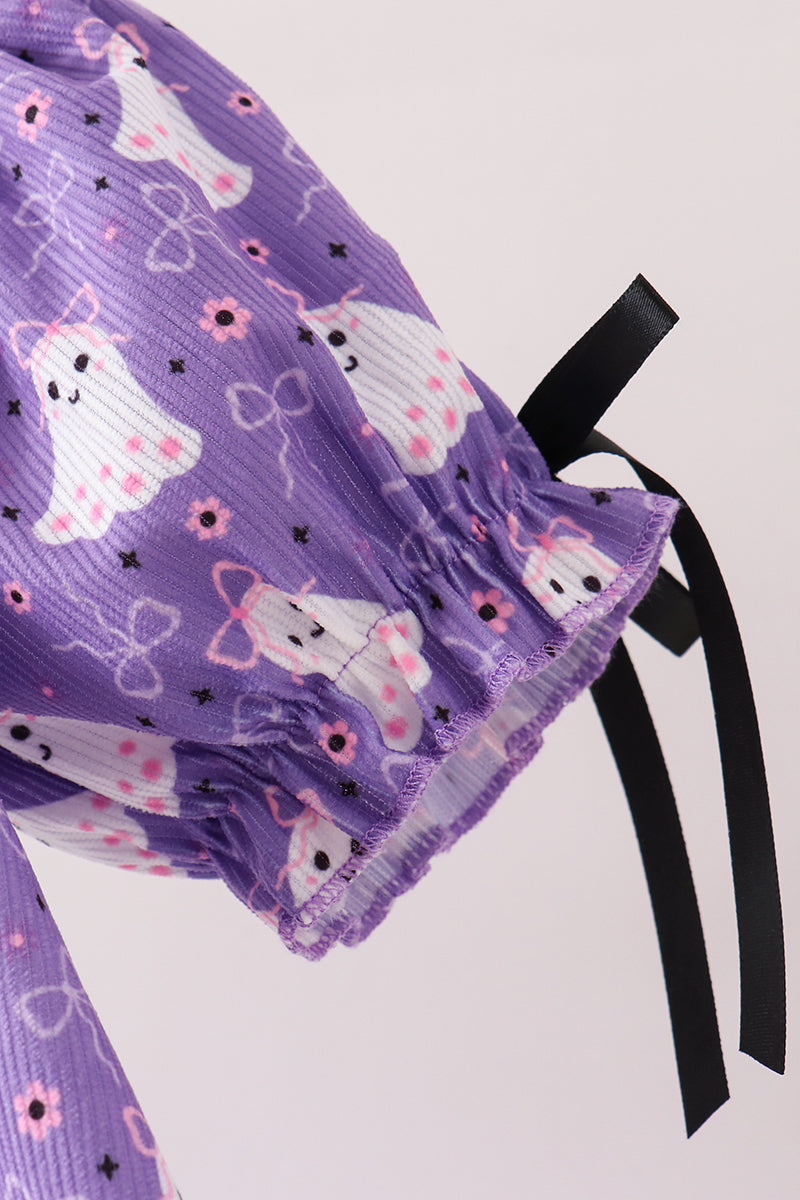 Purple Spooky Cute Smocked Dress