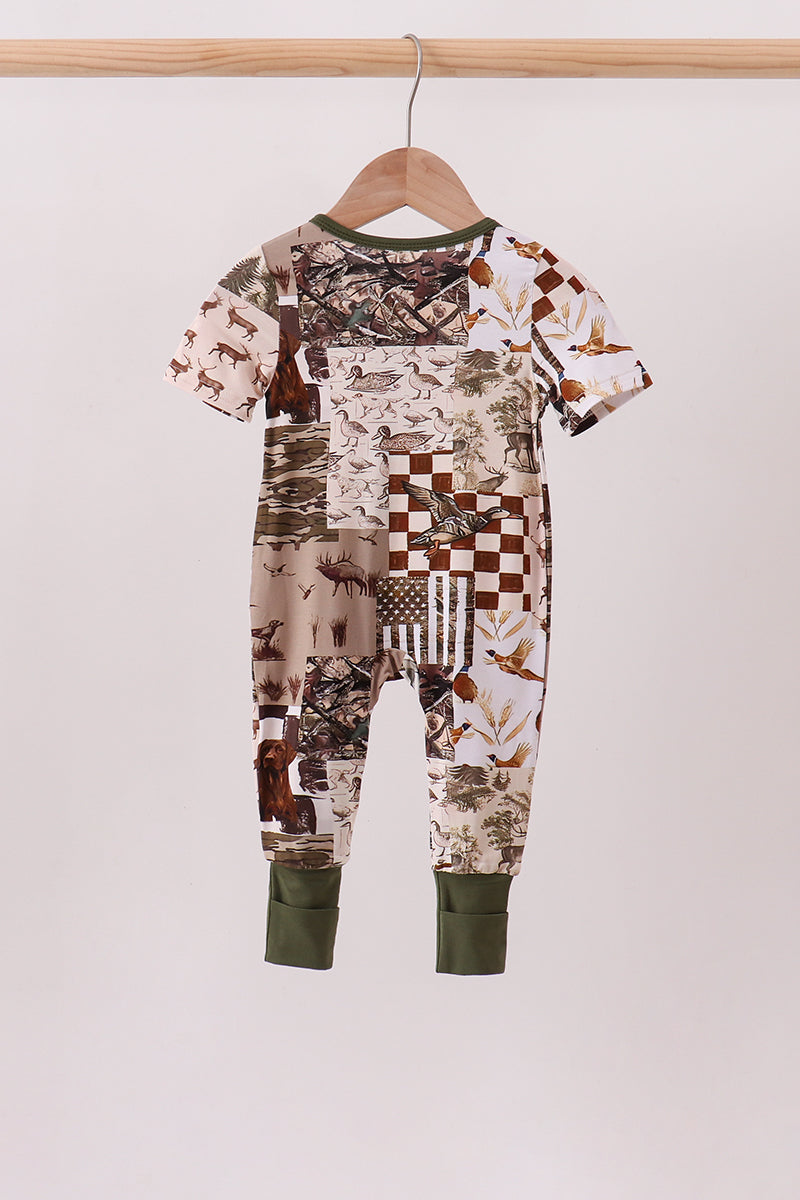 Forest Hunting Bamboo Romper