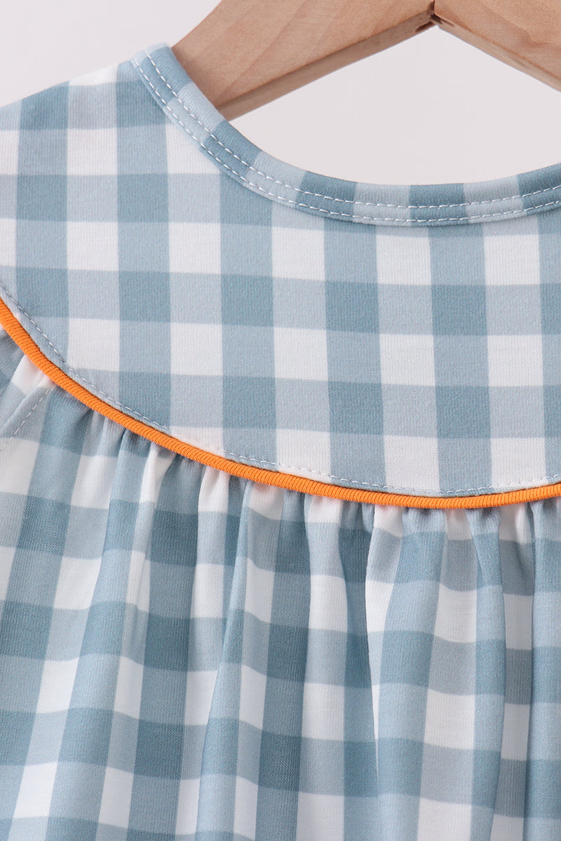 Orange Pumpkin Applique Bloomer Set