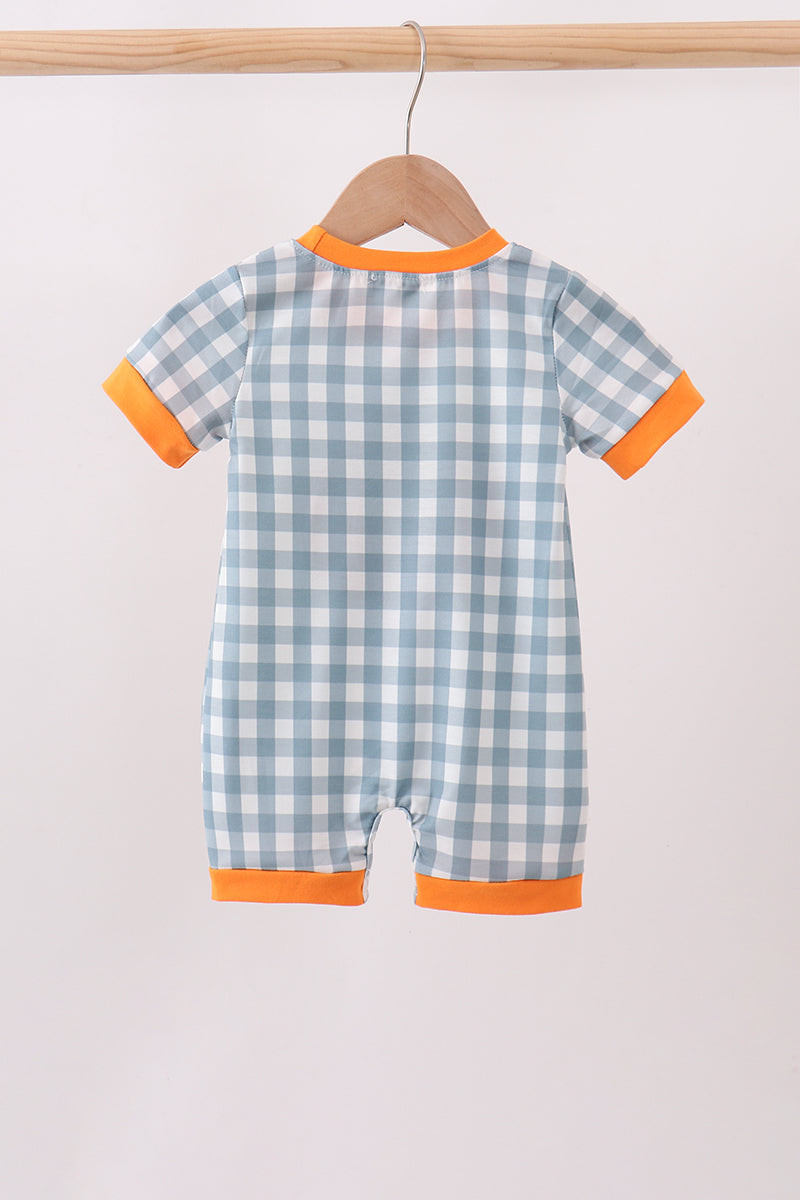Orange Pumpkin Applique Romper