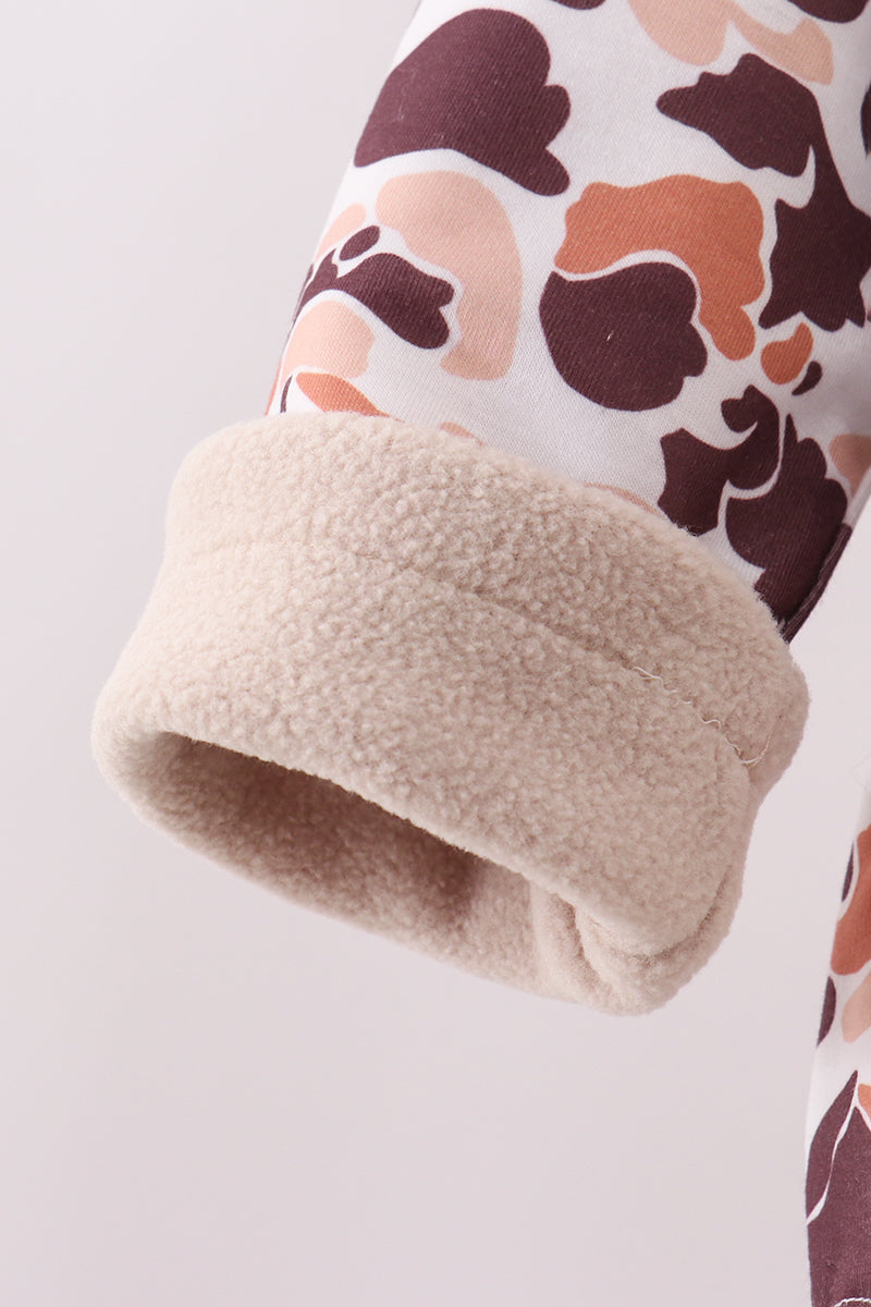 Camouflage Fleece Hoodie Jacket