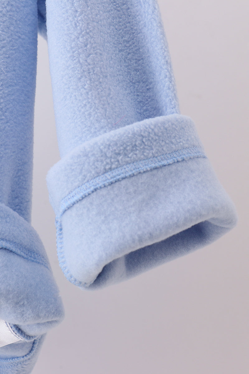 Blue Fleece Bow Coat