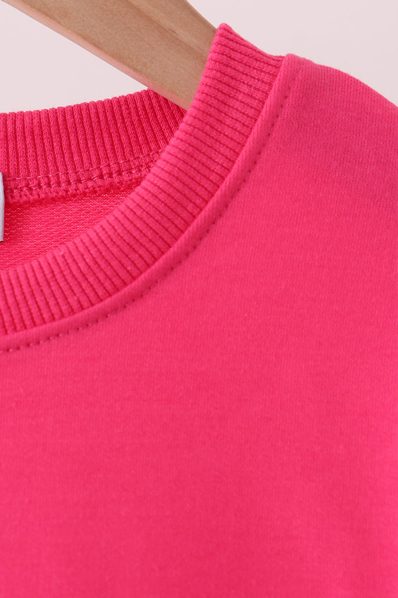 Hot Pink Christmas Tree Sequin Mom&me Top