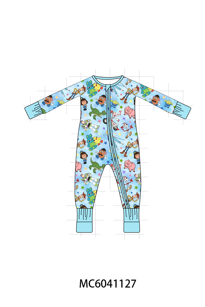 Blue toy story bamboo romper