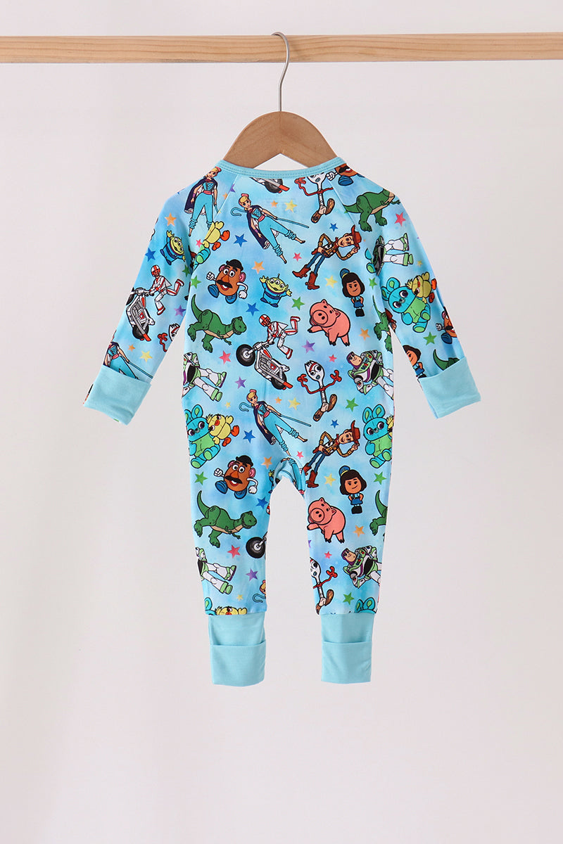 Blue toy story bamboo romper