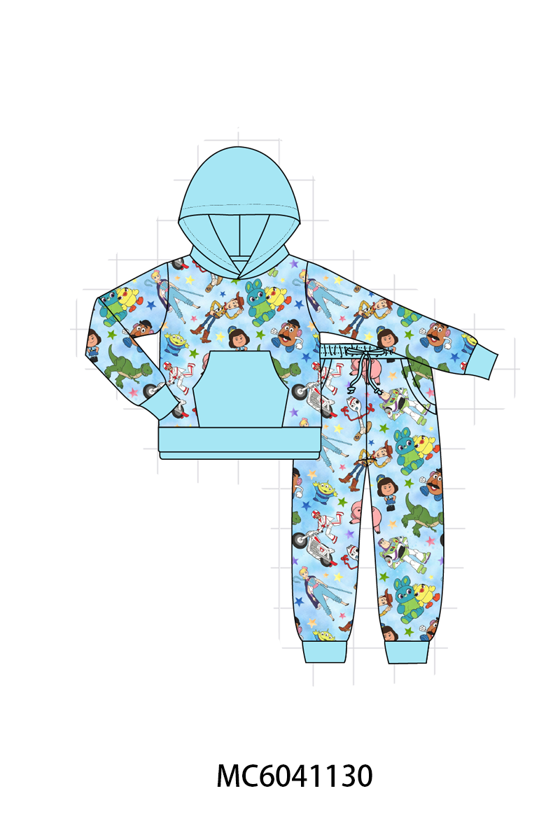 Blue toy story bamboo jogger set