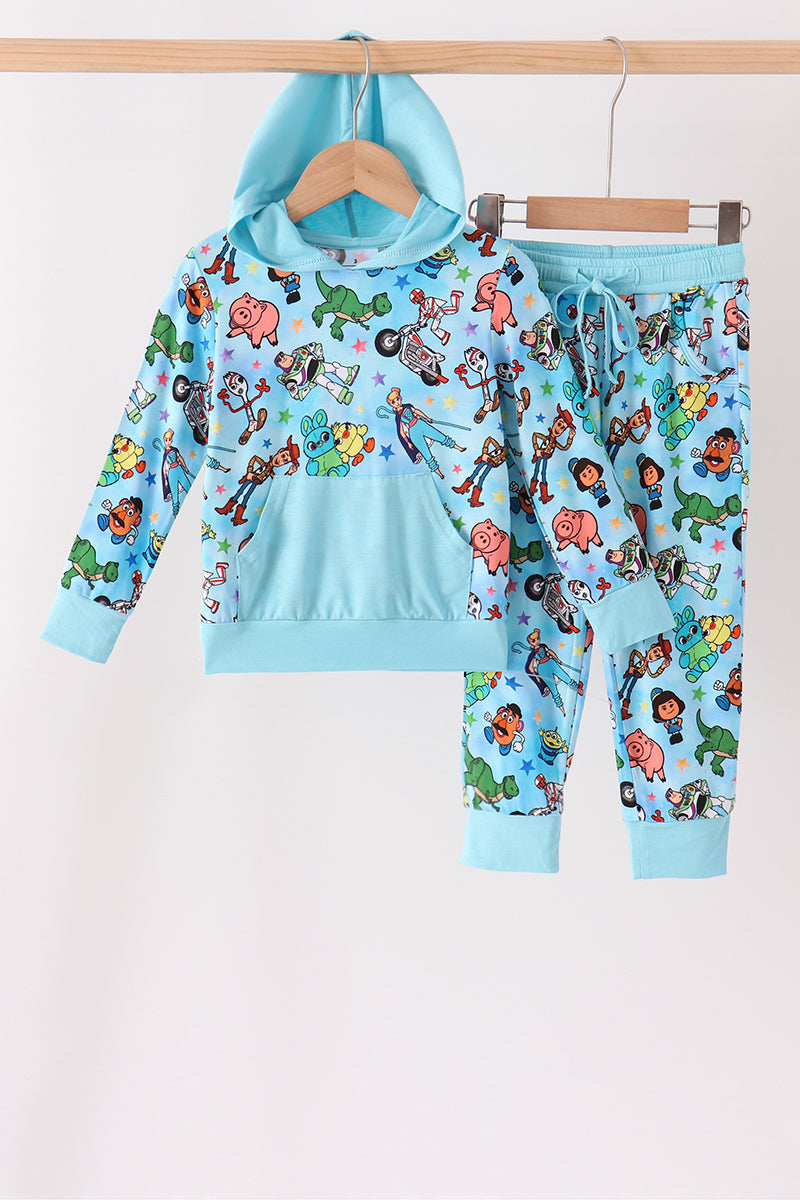 Blue toy story bamboo jogger set