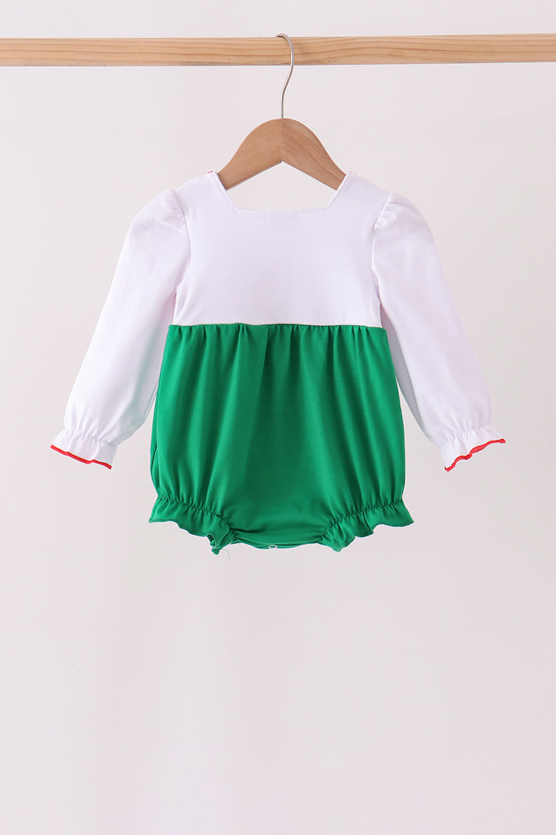 Green Gingerbread Smocked Bubble
