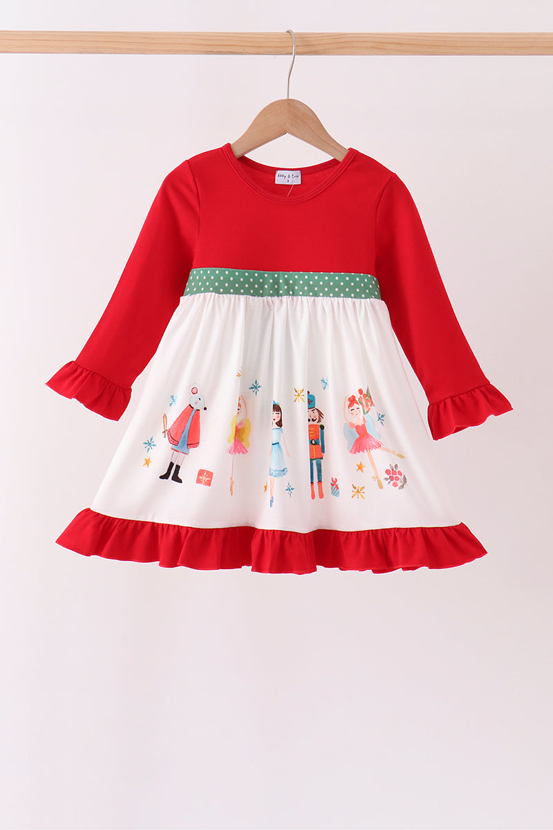 Red Nutcracker Ruffle Dress