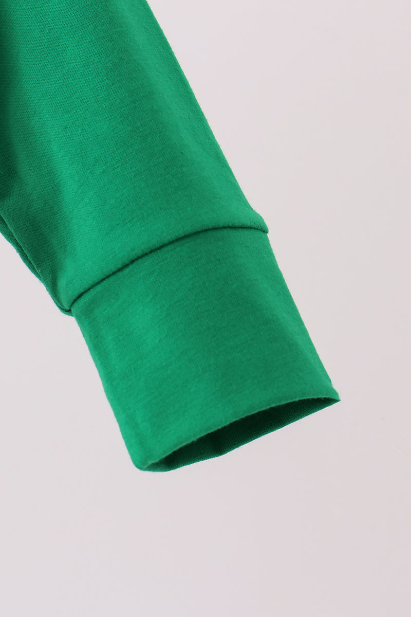 Green Santa Embroidery Romper