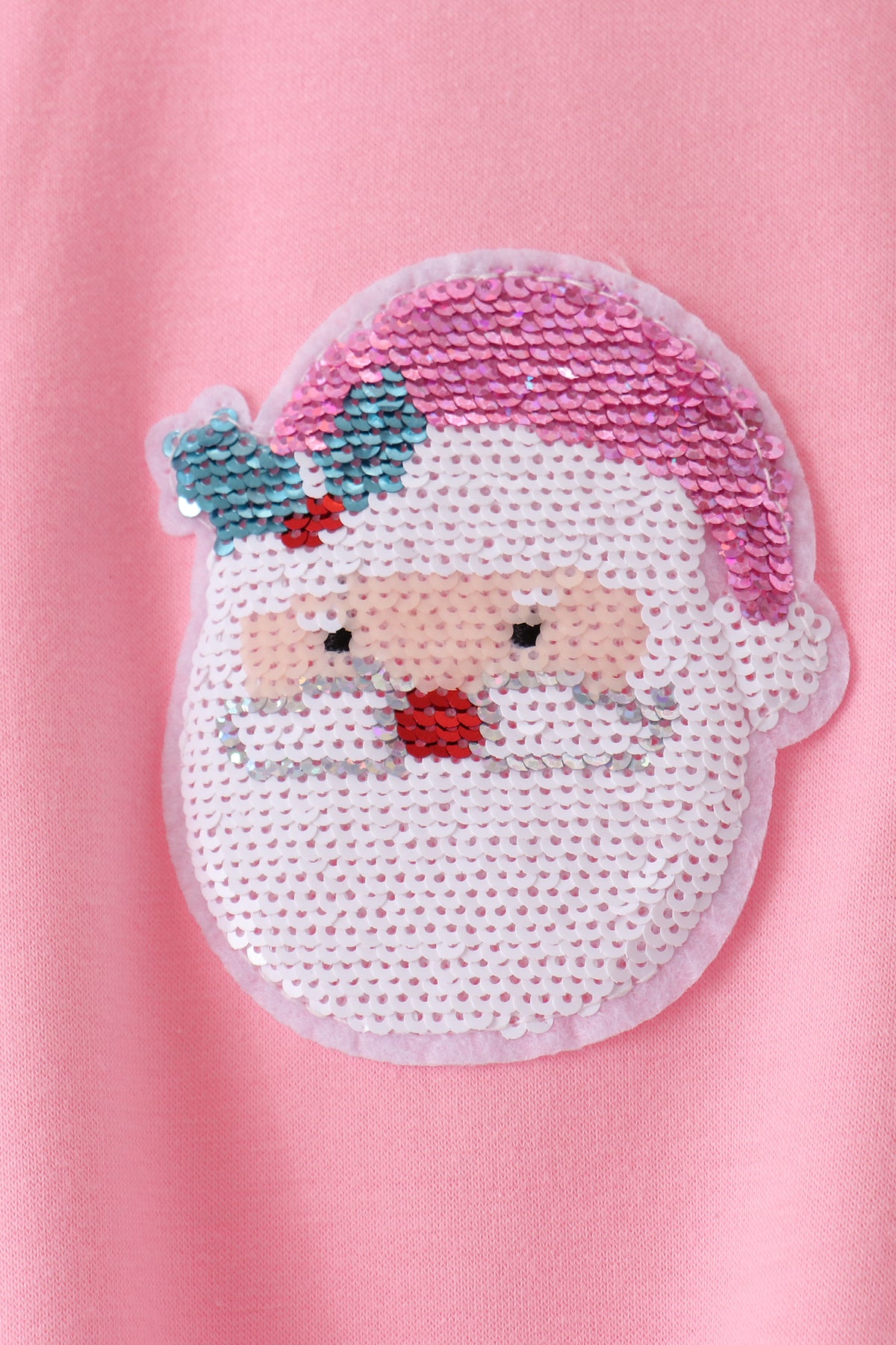 Pink Santa Sequin Top