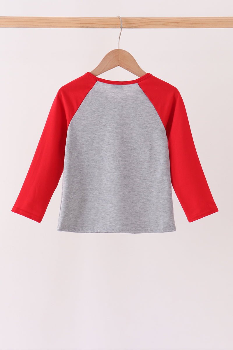 Gray Santa Sequin Top