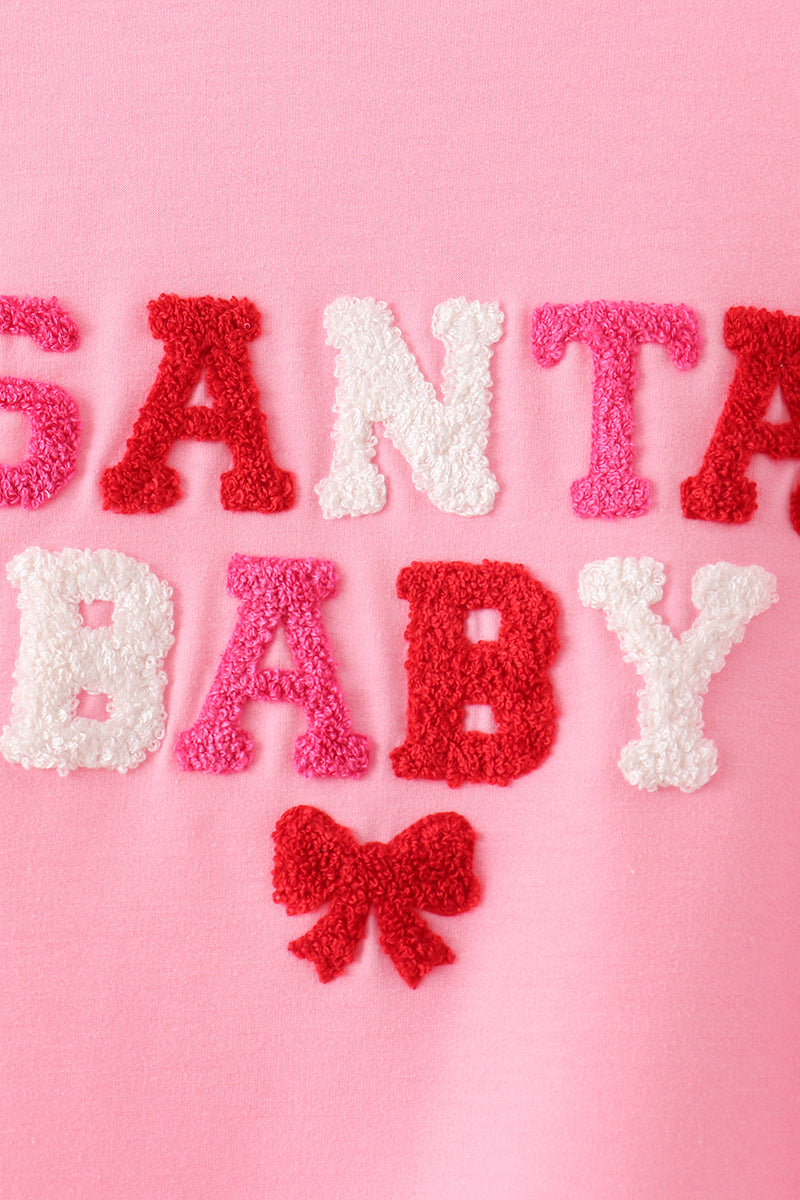 Pink Santa Baby French Knot Mom&me Top