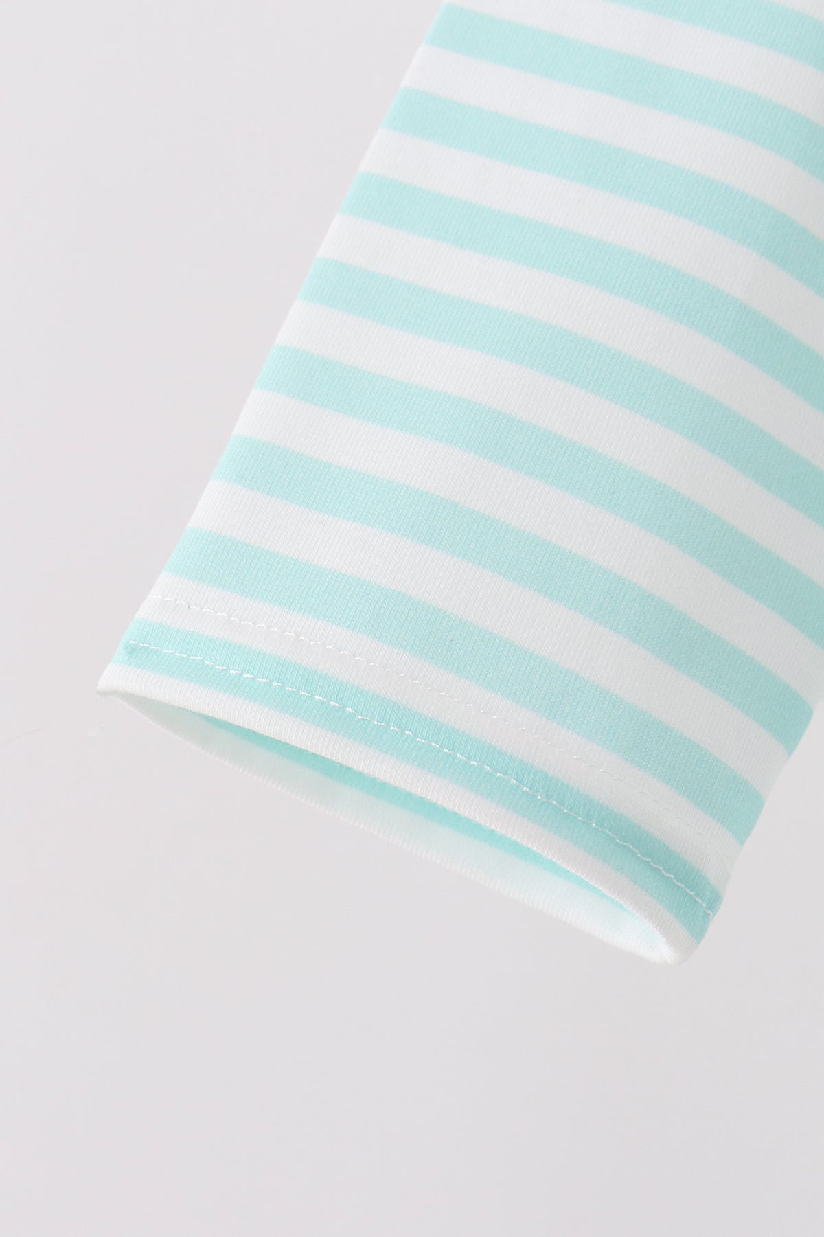 Mint Nutcracker Embroidery Stripe Top